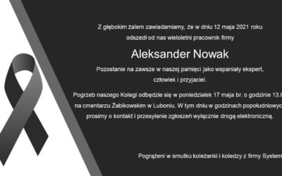 Z żalem zawiadamiamy